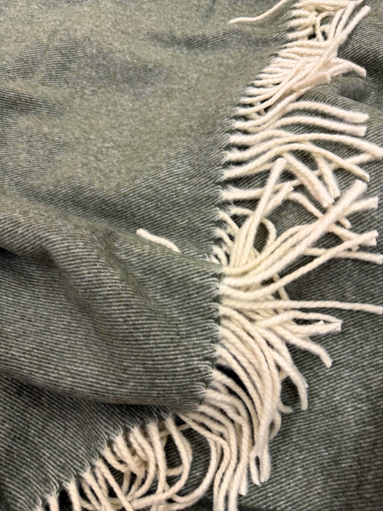 Koc KIMO Duet szałwia - 50% kaszmir 50% merino