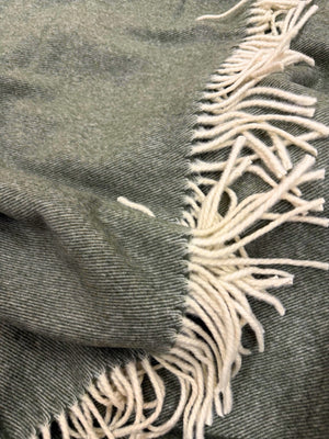 Koc KIMO Duet szałwia - 50% kaszmir 50% merino