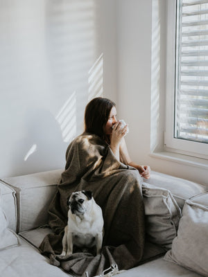 Koc Kimo Wool brązowy - 100% wełna merino