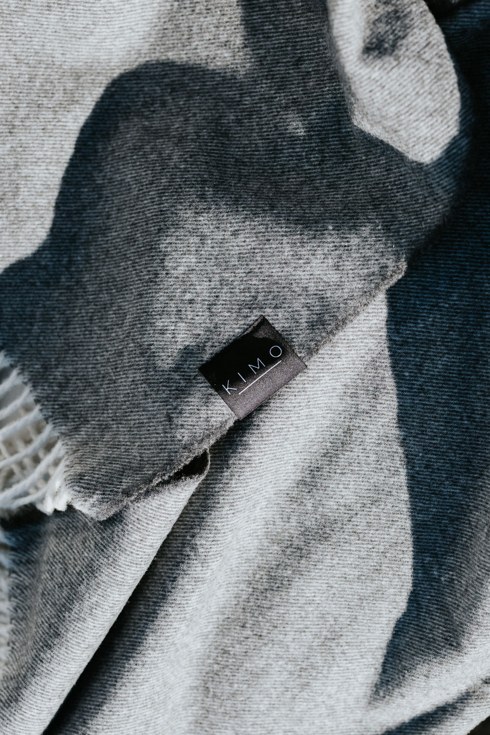 Koc Kimo Wool stalowy - 100% wełna merino