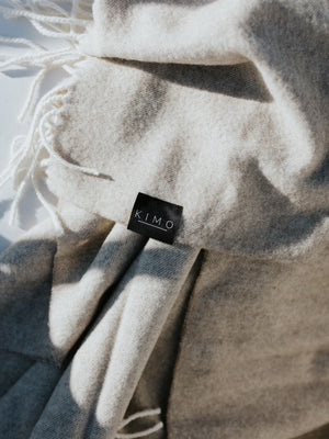 Koc Kimo Wool naturalny - 100% wełna merino
