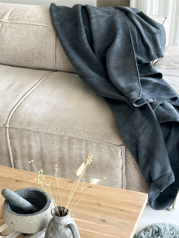 Koc Bawełniany KIMO Cozy Grafitowy