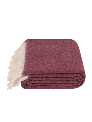 Koc Kimo Wool burgund - 100% wełna merino