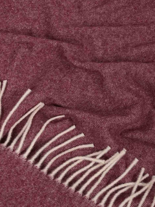 Koc Kimo Wool burgund - 100% wełna merino