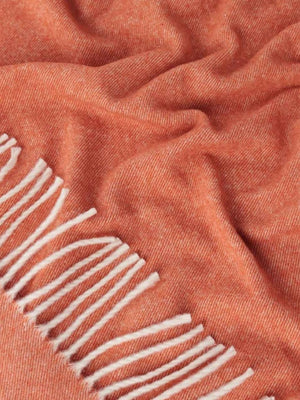 Koc Kimo Wool pomarańczowy - 100% wełna merino