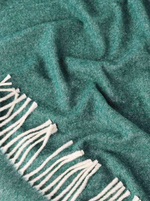 Koc Kimo Wool zielony - 100% wełna merino