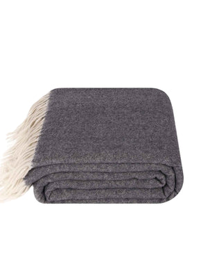 Koc Kimo Wool stalowy - 100% wełna merino