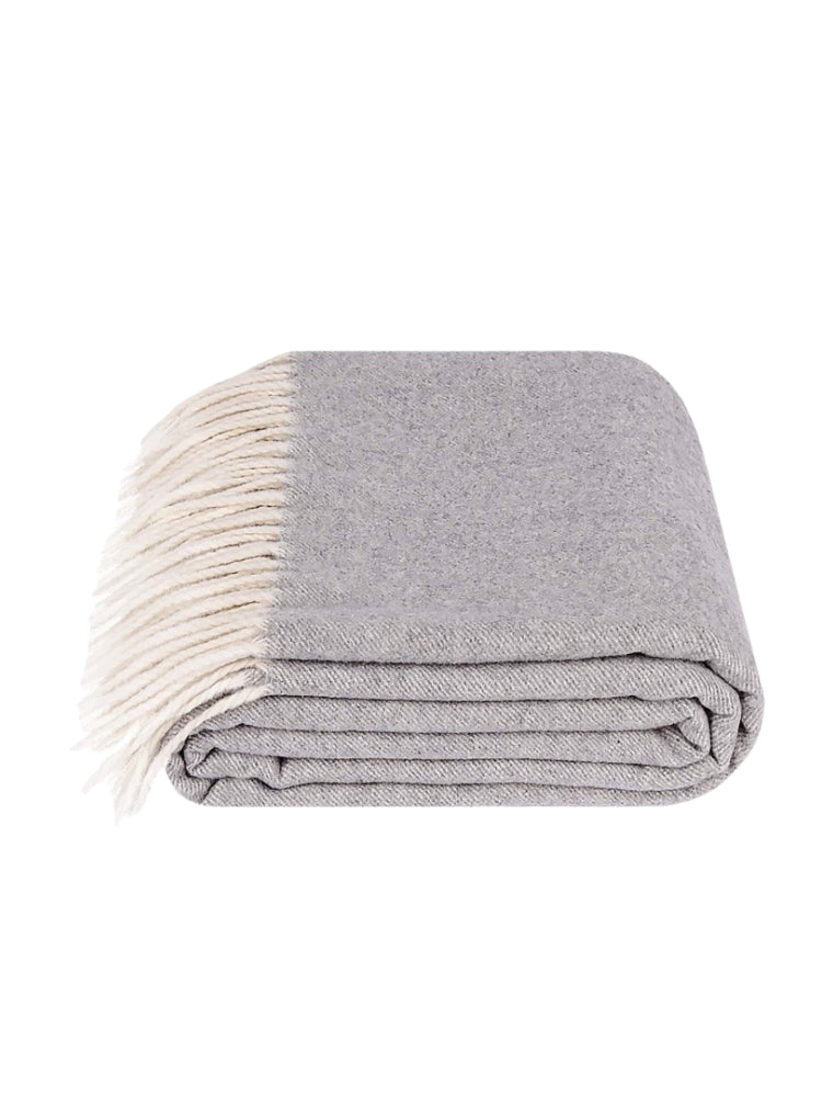 Koc KIMO Duet szary - 50% kaszmir 50% merino