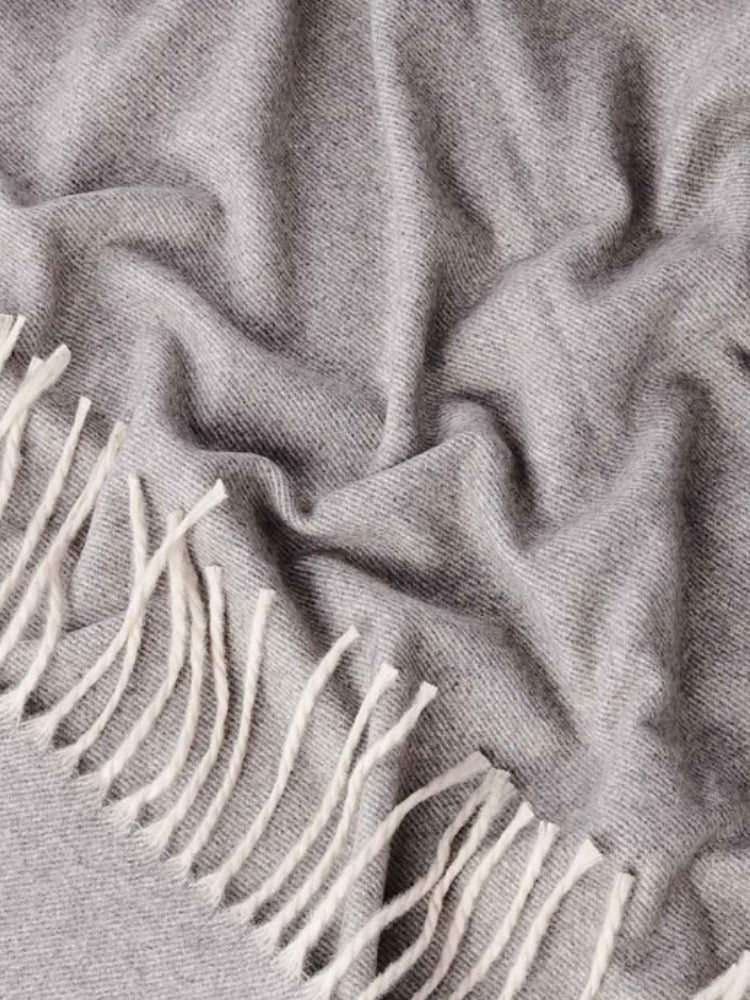 Koc KIMO Duet szary - 50% kaszmir 50% merino