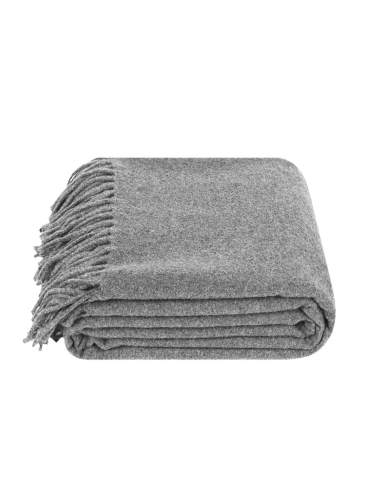 Koc kaszmirowy KIMO PURA szary - 100% kaszmir