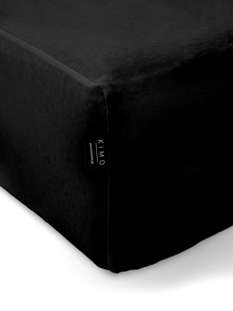 Prześcieradło KIMO z gumką czarne
