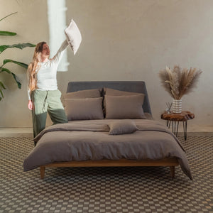 Pościel Kimo Pure Linen brąz