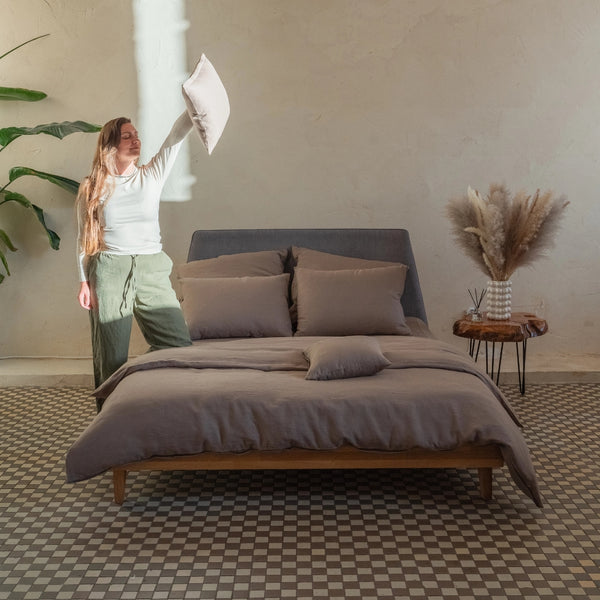 Pościel Kimo Pure Linen brąz