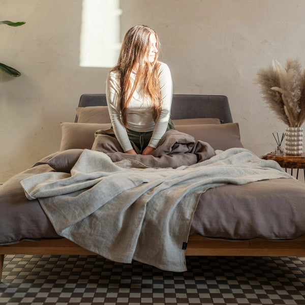 Pościel Kimo Pure Linen brąz