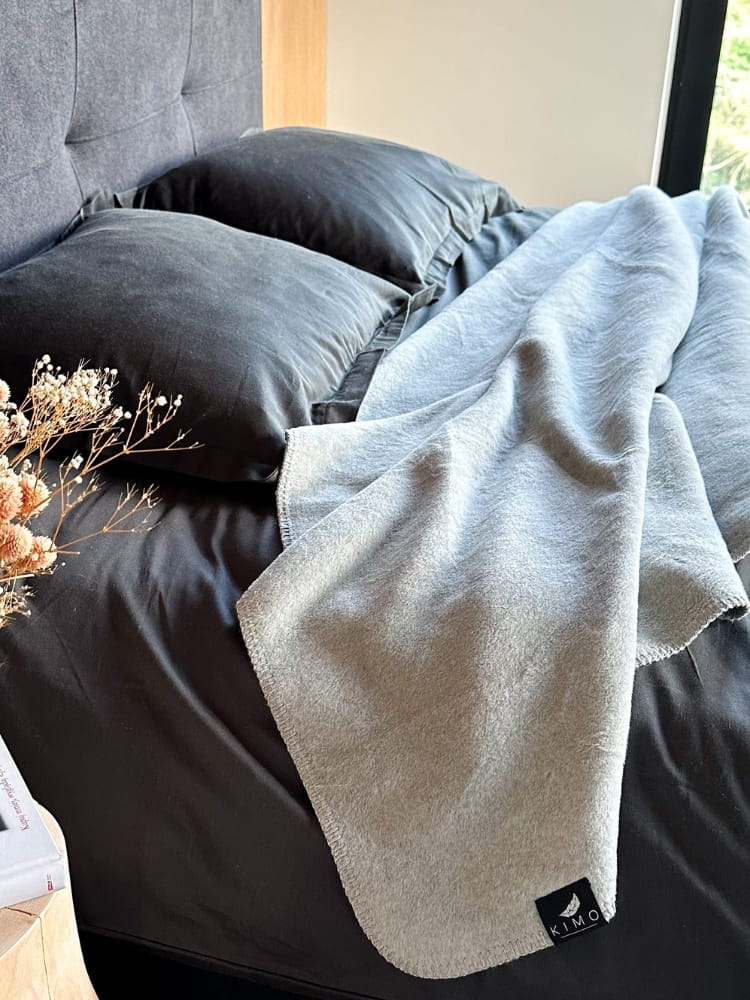 Koc Bawełniany KIMO Cozy szary