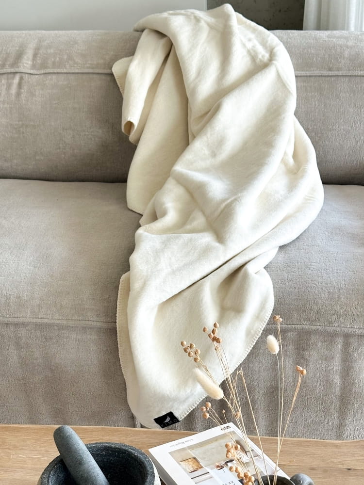Koc Bawełniany KIMO Cozy ecru