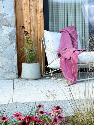 Koc Bawełniany KIMO Cozy orchidea