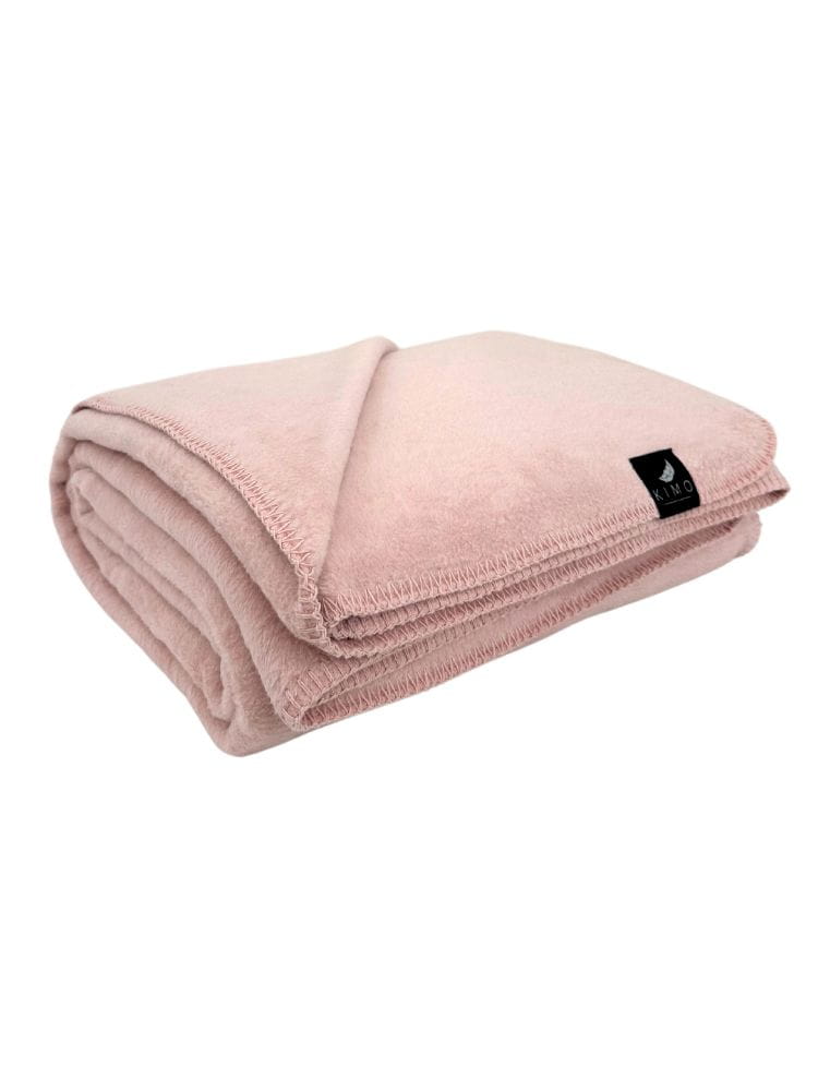 Koc Bawełniany KIMO Cozy pudrowy róż