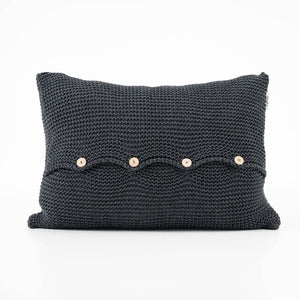 Poszewka Moyha z guzikami Grafitowa