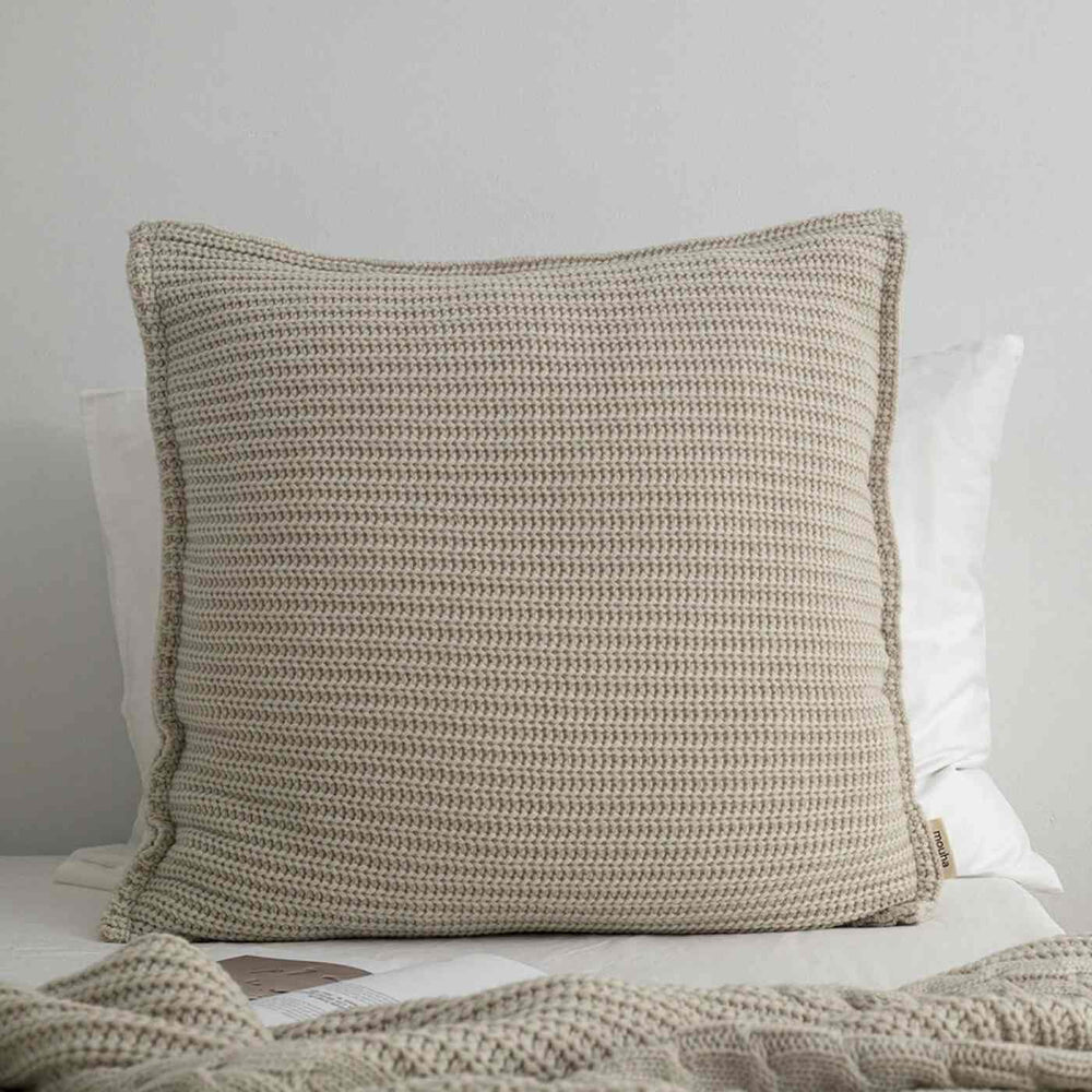 Poszewka Moyha z Wełnianym Splotem Kremowa