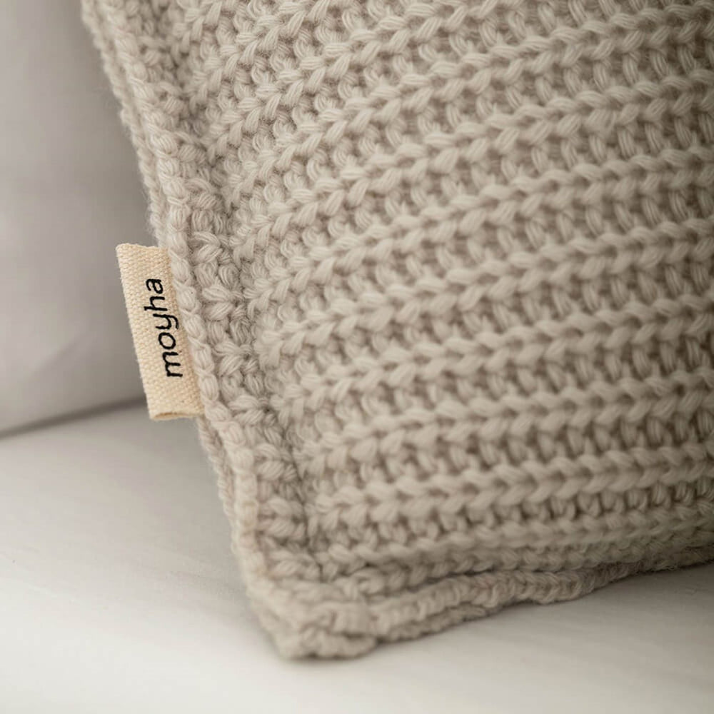 Poszewka Moyha z Wełnianym Splotem Kremowa