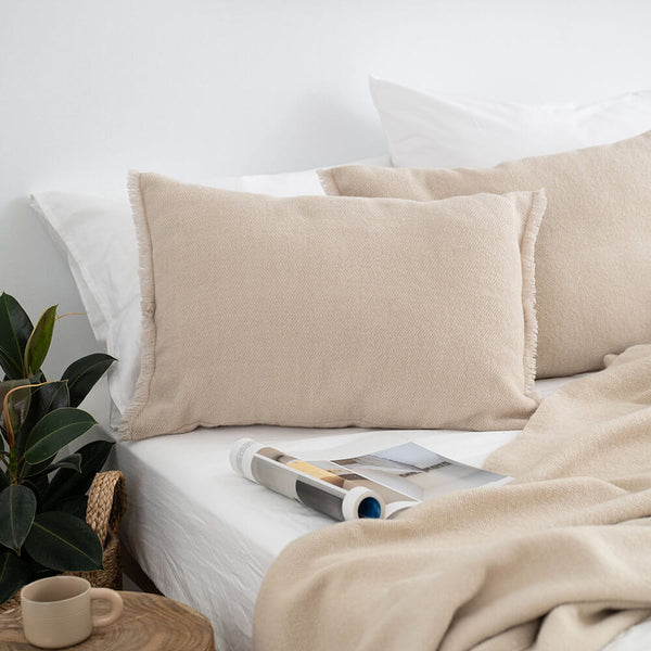 Poszewka Moyha w Jodełkę Beżowa