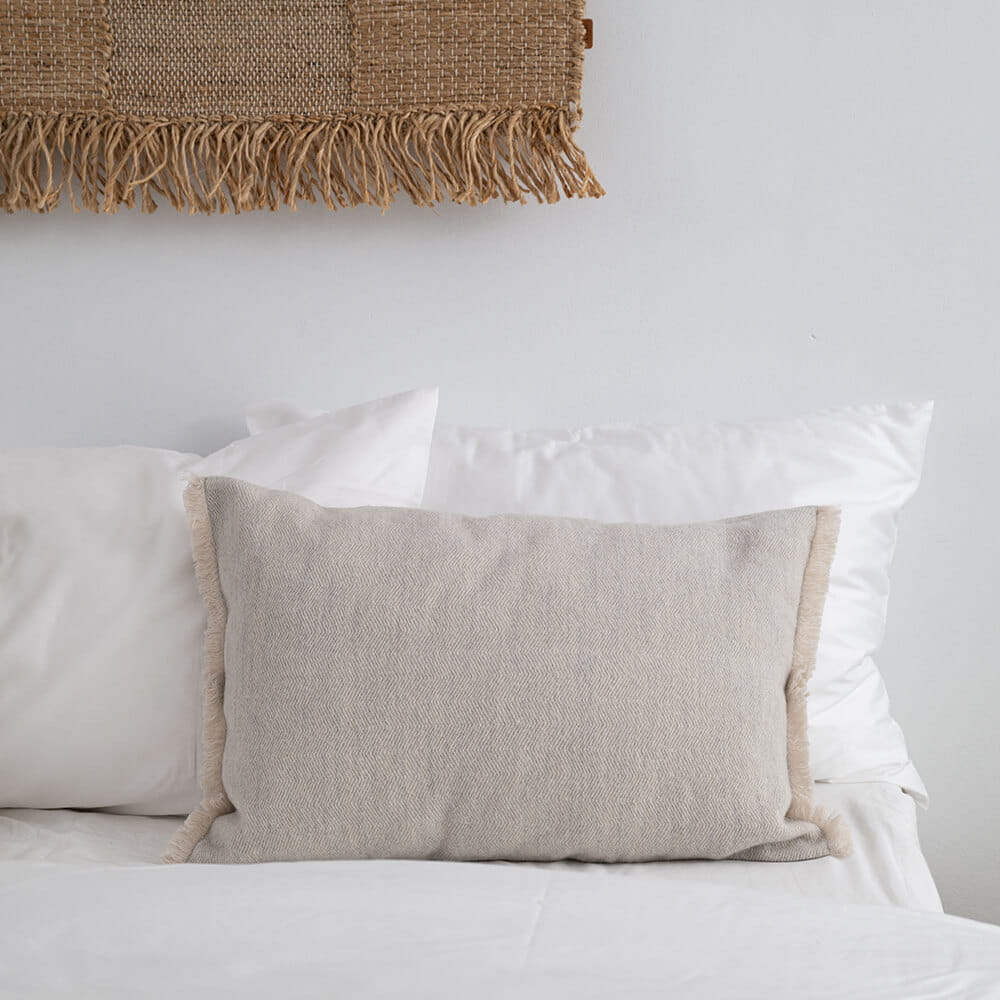 Poszewka Moyha w Jodełkę Jasnoszara