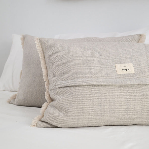 Poszewka Moyha w Jodełkę Jasnoszara