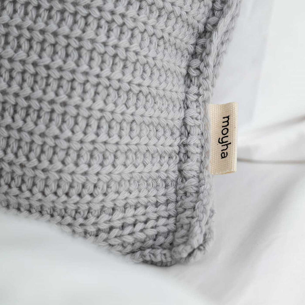 Poszewka Moyha z Wełnianym Splotem Szara