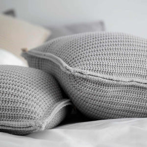 Poszewka Moyha z Wełnianym Splotem Szara
