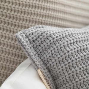 Poszewka Moyha z Wełnianym Splotem Szara